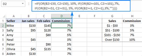 excel nested if statement multiple conditions